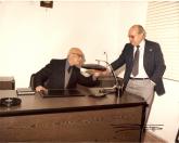 Con su maestro y mentor el padre Perez-Jorge, fundadores en 1975 del conservatorio José Melchor Gomis.