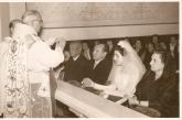 El dia de su boda con Pilar Silvage en 1956.